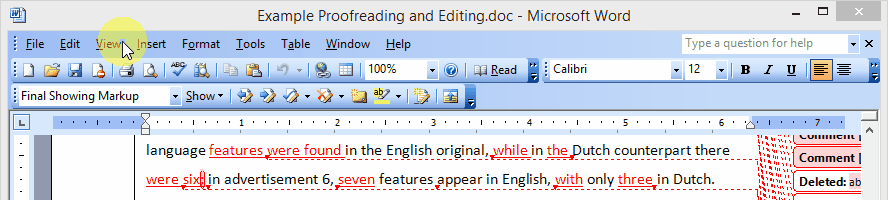 Clicca per ingrandire Accept changes Word 2003